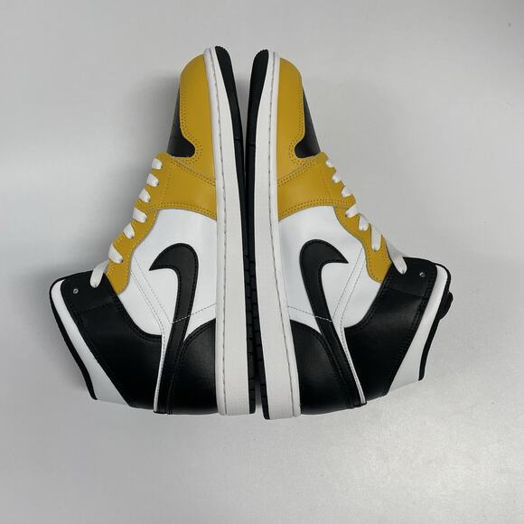 Air Jordan 1 Mid Yellow Ochre DQ8426 701 Size 10.5 Men Leather Shoe Black White main image 7